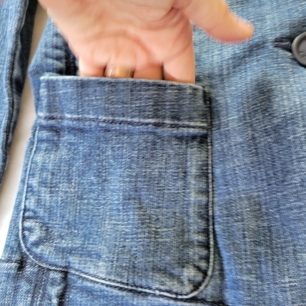 Juicy Couture Jeans Y2K denim 1 button blazer S - Picture 3 of 16